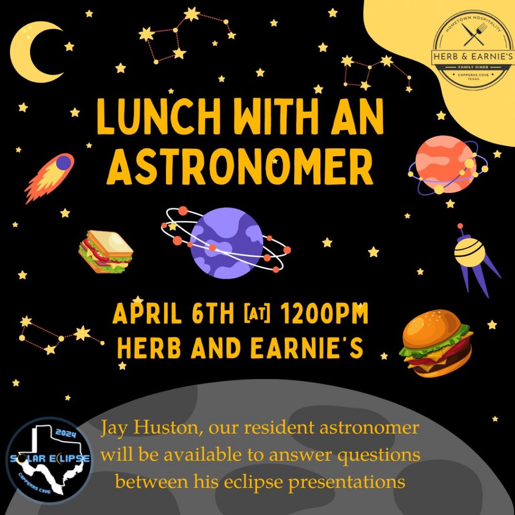 Lunch with an astronomer during solar eclipse weekend