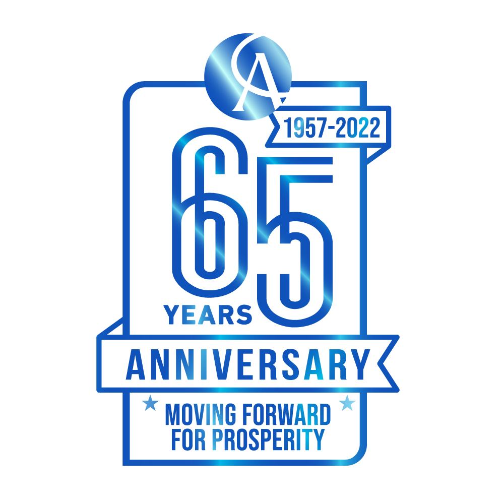 Amherst Chamber 65 Year Anniversary Sticker