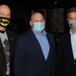 State dignitaries with masks on