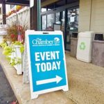 Chamber event today sign