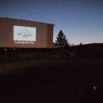 Movie screen at dusk
