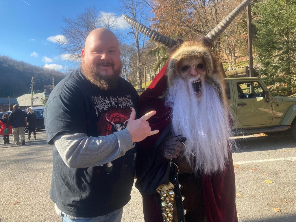 Man and Krampus character