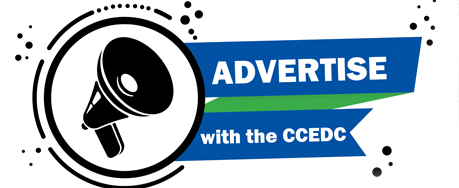 Megaphone with Advertise with the CCEDC