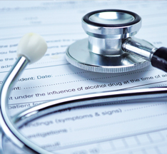 Health insurance application and stethescope