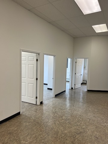 Office doors view from hallway