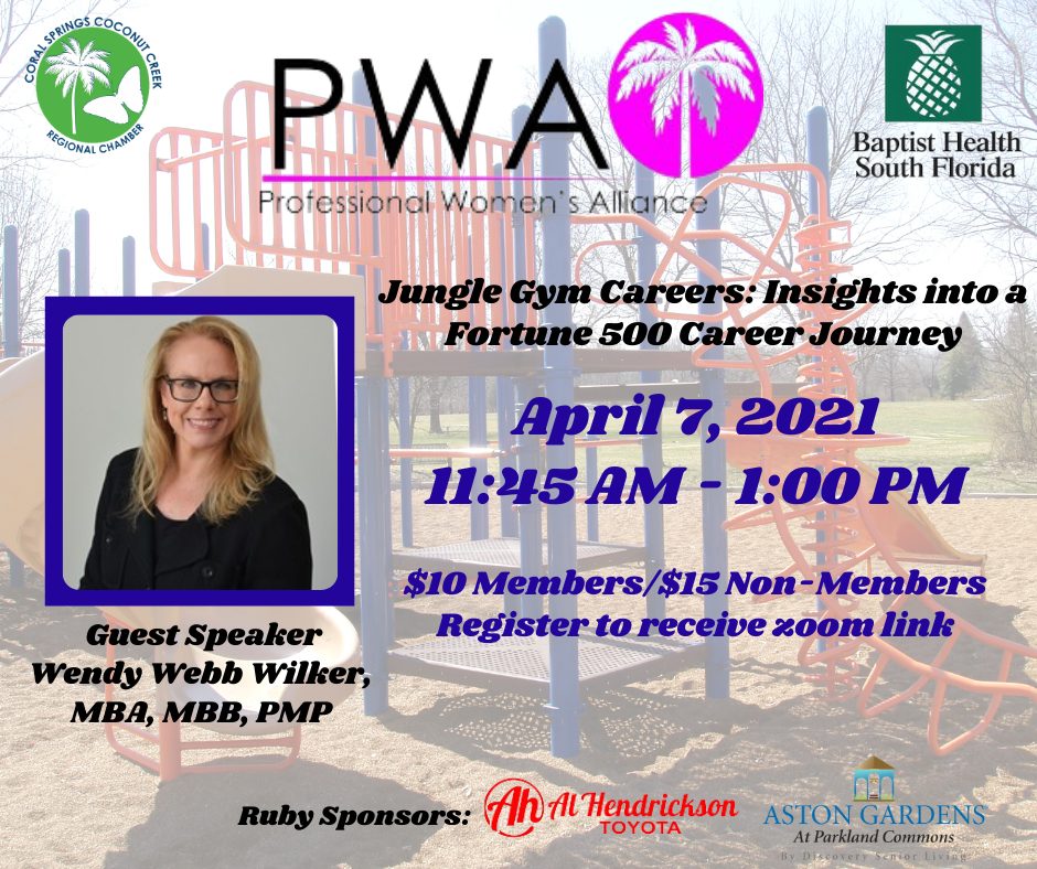 pwa jungle gym Professional Women's Alliance Virtual Event Graphic