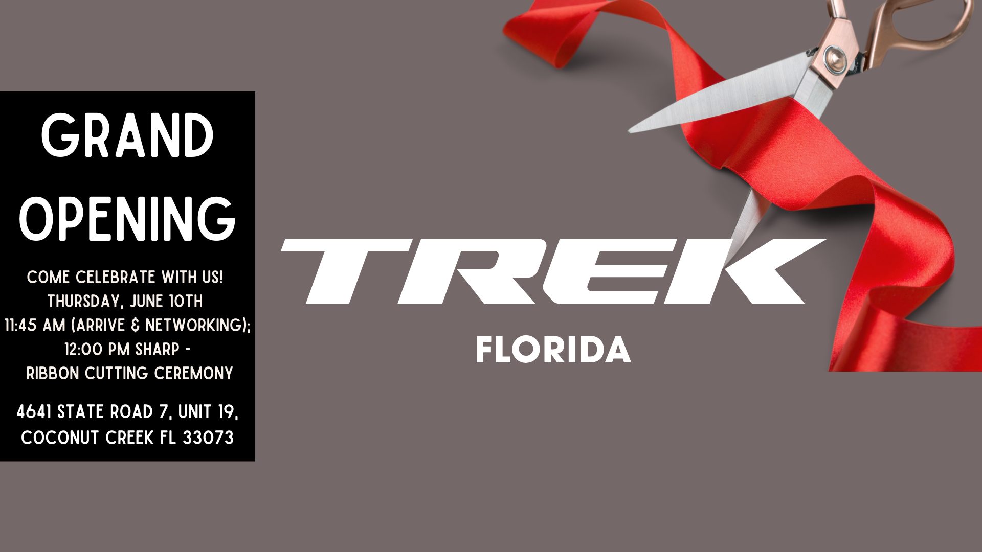 Copy of ribbon cutting trek bicycle ribbon cutting