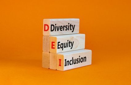 Diversity, Equity and Inclusion stacked blocks