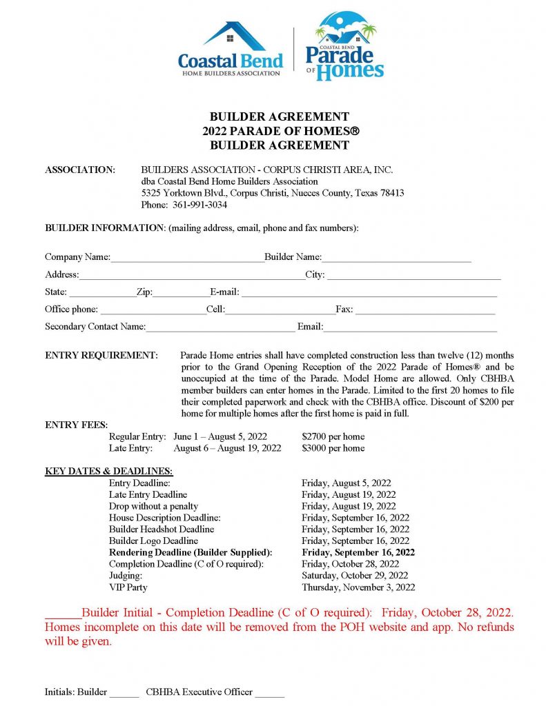 2022 BUILDER AGREEMENT_Page_1