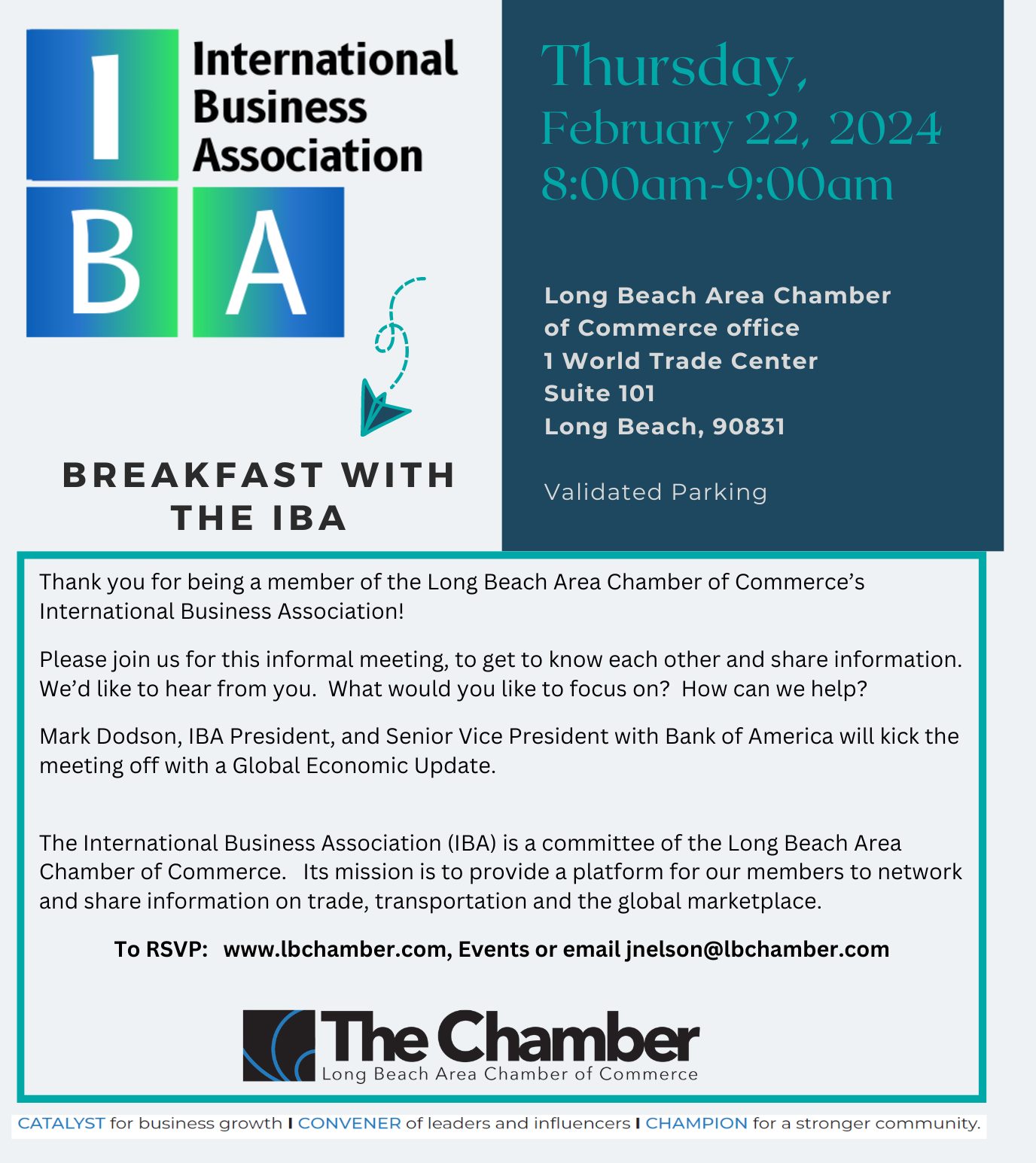 Breakfast with the IBA Feb 22 2024