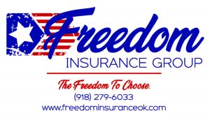 Freedom Insurance contact info Logo with Phone and web