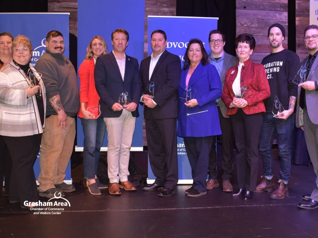 Group Photo of 2019 Gresham Area Business Excellence Award Winners