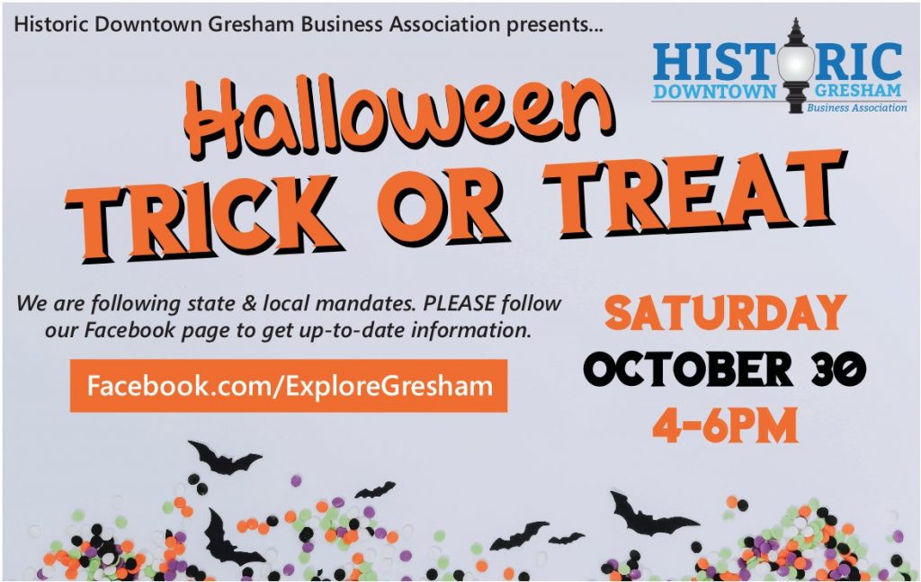 Halloween Trick or Treat Historic Downtown Gresham Oregon