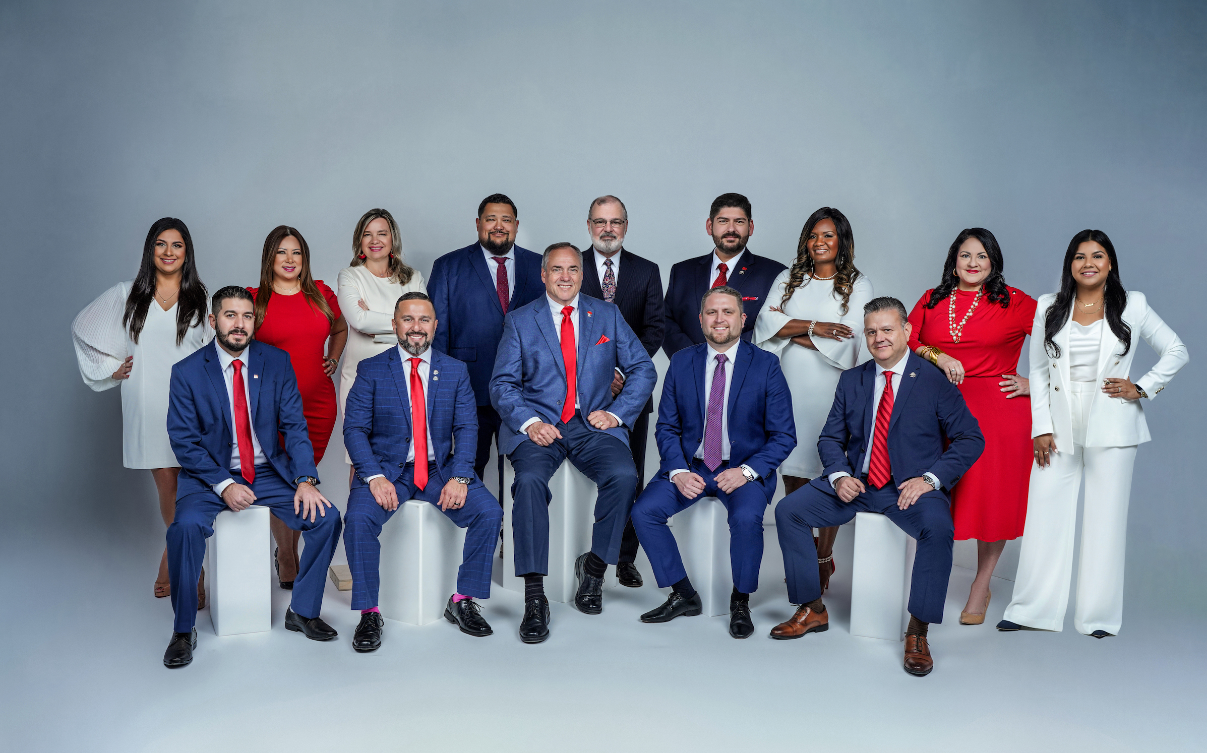Group Photo - 2022 Board of Directors - Wearing Red White and Blue