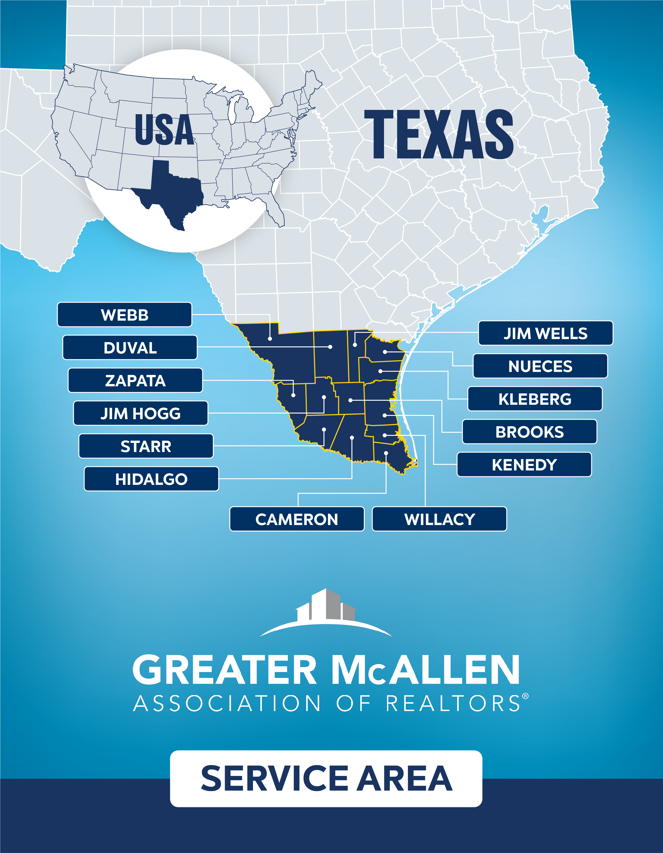 Texas map flyer