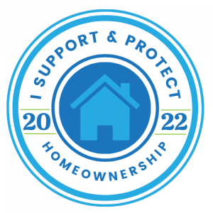 Circle with 2022 and I Support & Protect Homeownership