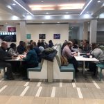attendees participating in speed networking