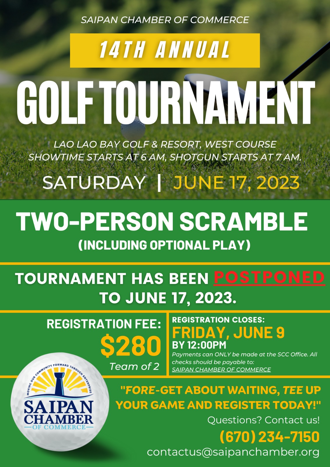 2023 Golf Tournament Flyer - June 17