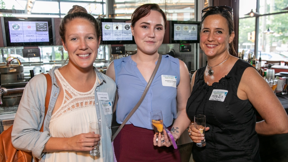 Julia Craig, Josephine Prescott, and Atieno Bird at Let's Connect @ The Draftsman