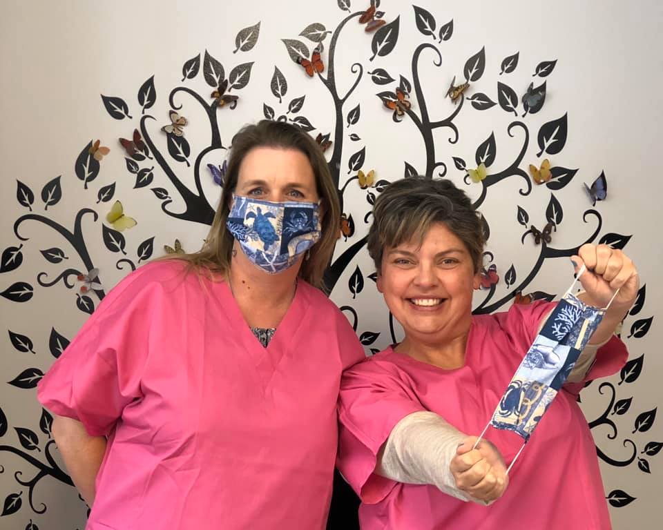 AseraCare Hospice employees are making and distributing free cloth masks