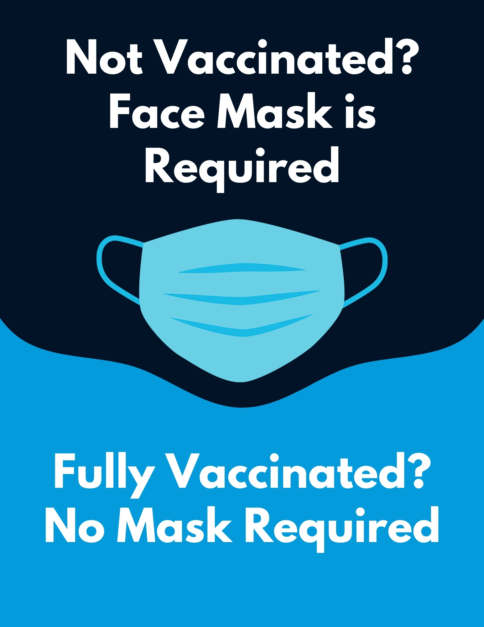 Blue Face Mask Flyer for Vax and Not vax