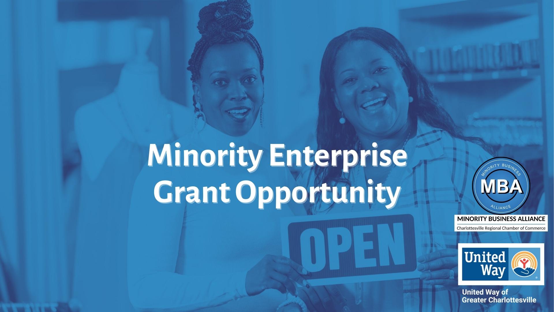 Minority Enterprise Grant Opportunity Now Available in Greater