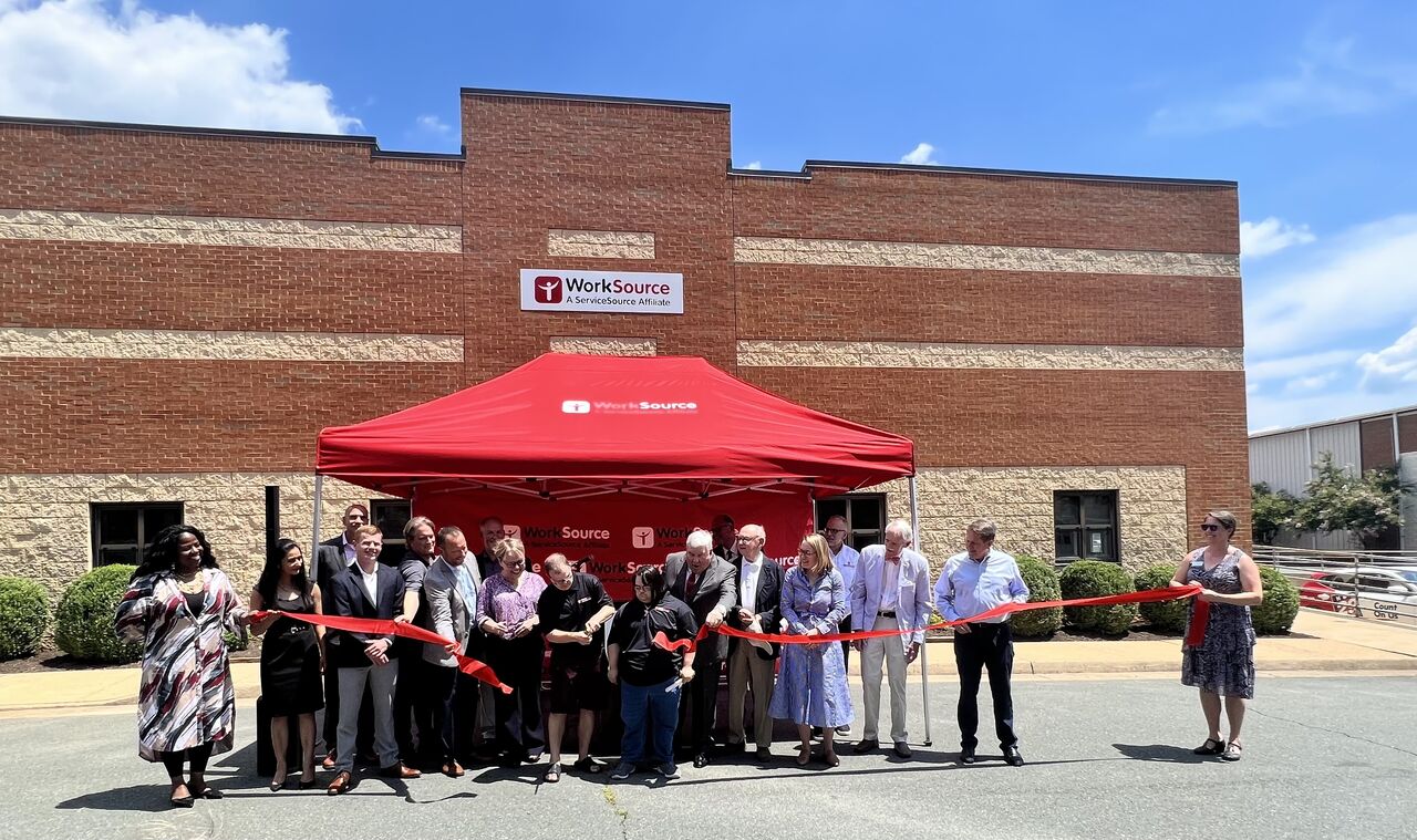 WorkSource Ribbon Cutting photo by ServiceSource