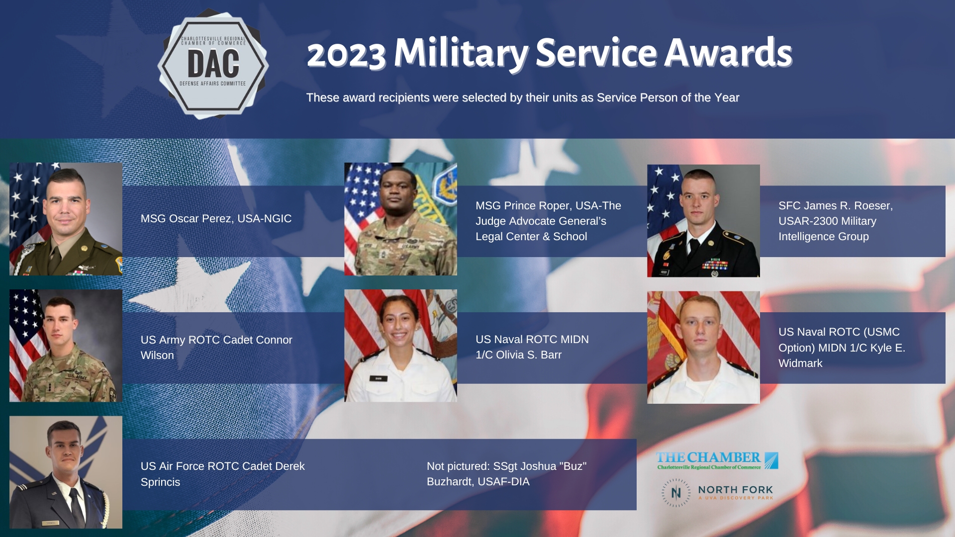 DAC Service Awards 2023 recipients