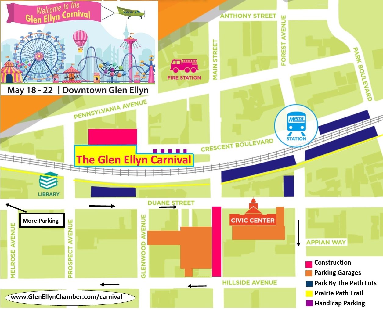 carnival parking map 2