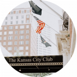 Photo of the Kansas City Club Awning with flags