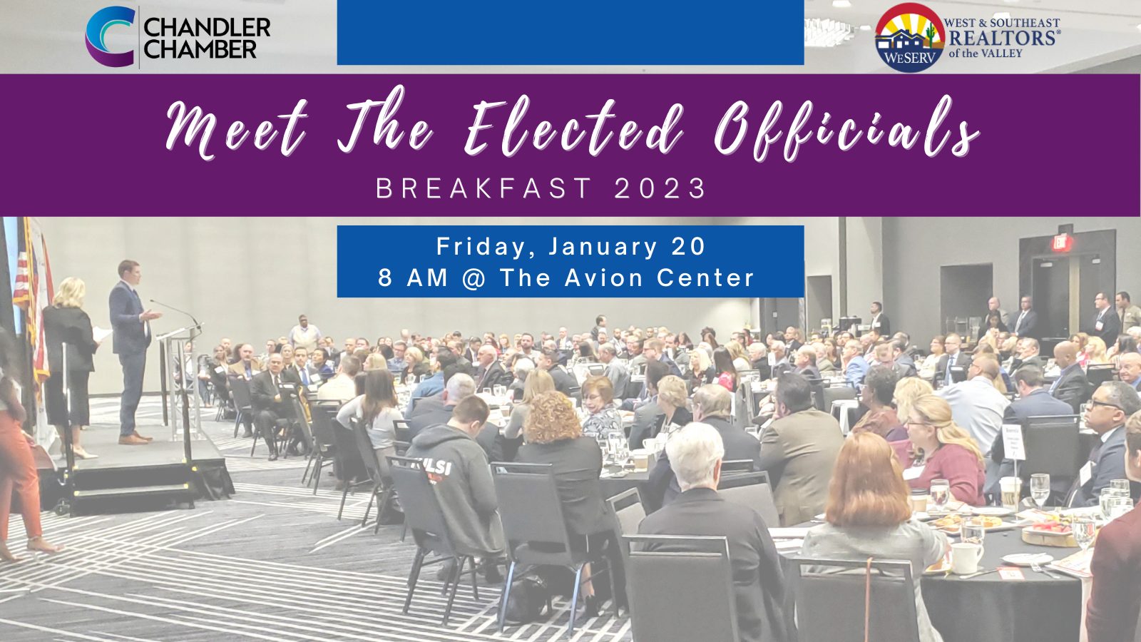 Meet the Elected Officials Breakfast 2023 Chandler Chamber of Commerce Friday January 20 