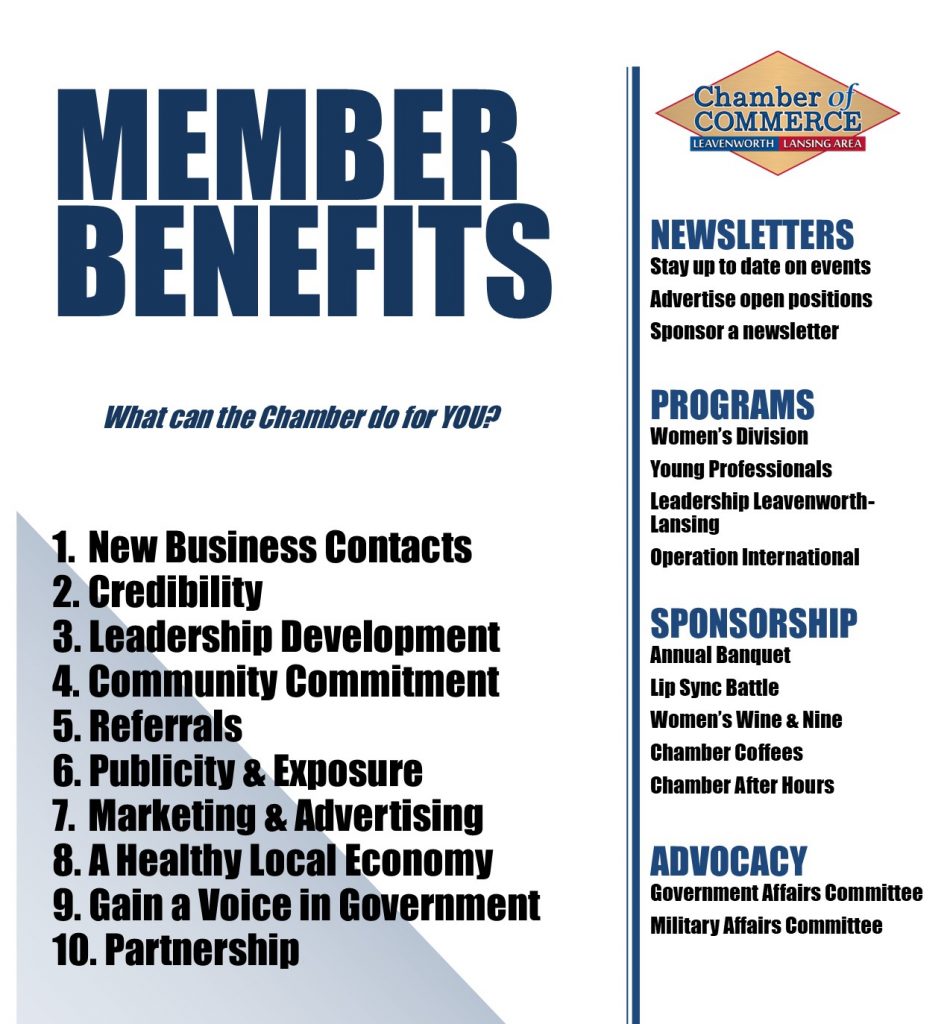 A list of member benefits