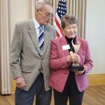 Maxine Butler winning the 2022 Athena Award
