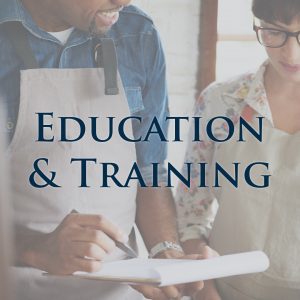 Education &amp; Training Button