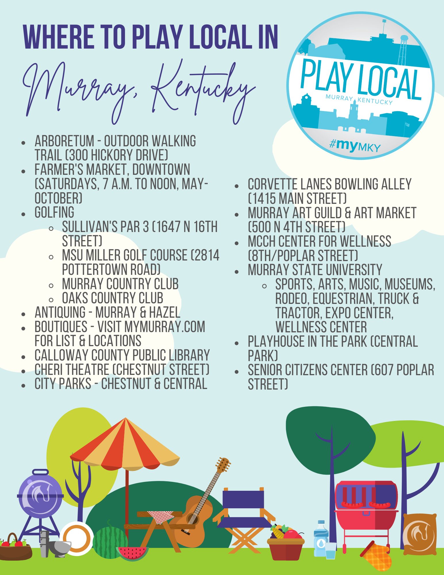 Where to Play Local in Murray, KY