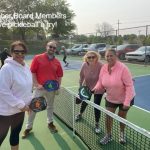Gretna board members at the new north park pickleball courts