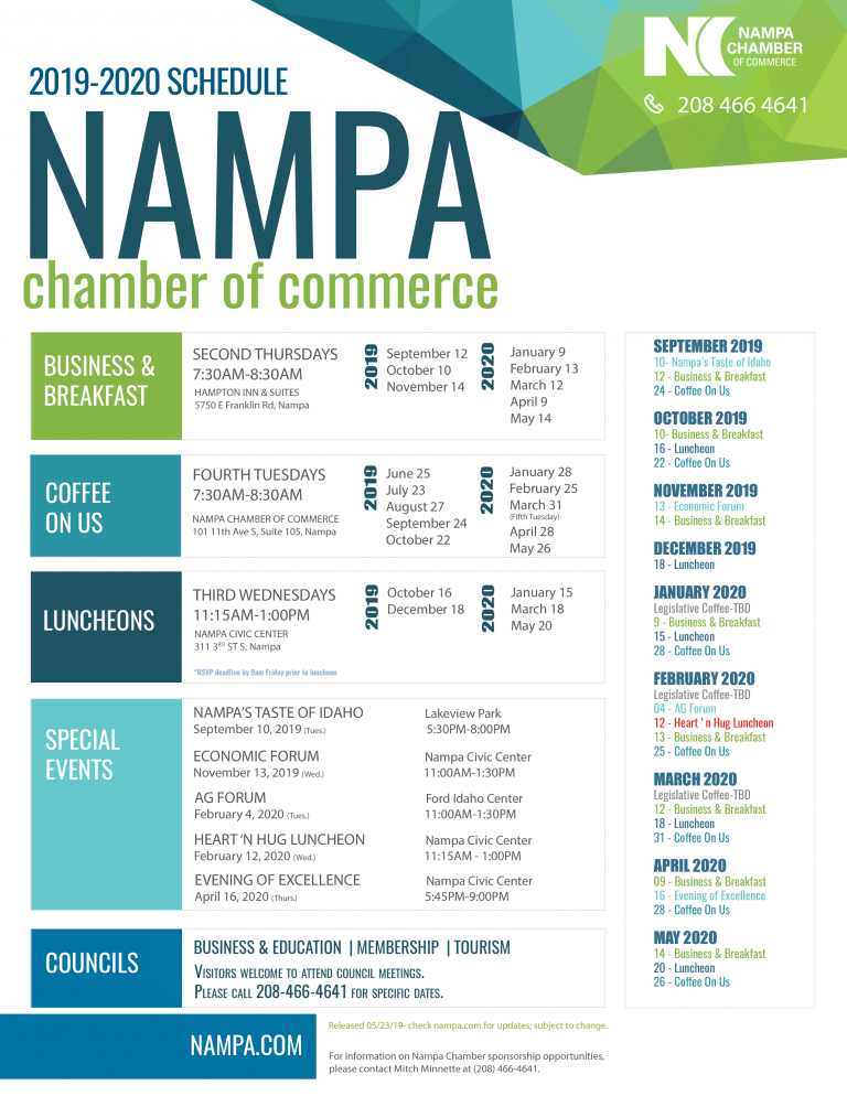 Forms & Publications - Nampa Chamber of Commerce Forms & Publications - Nampa Chamber of Commerce