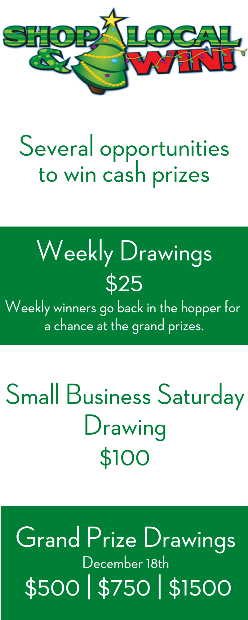Shop Local & Win! Prizes Shop Local & Win! Prizes