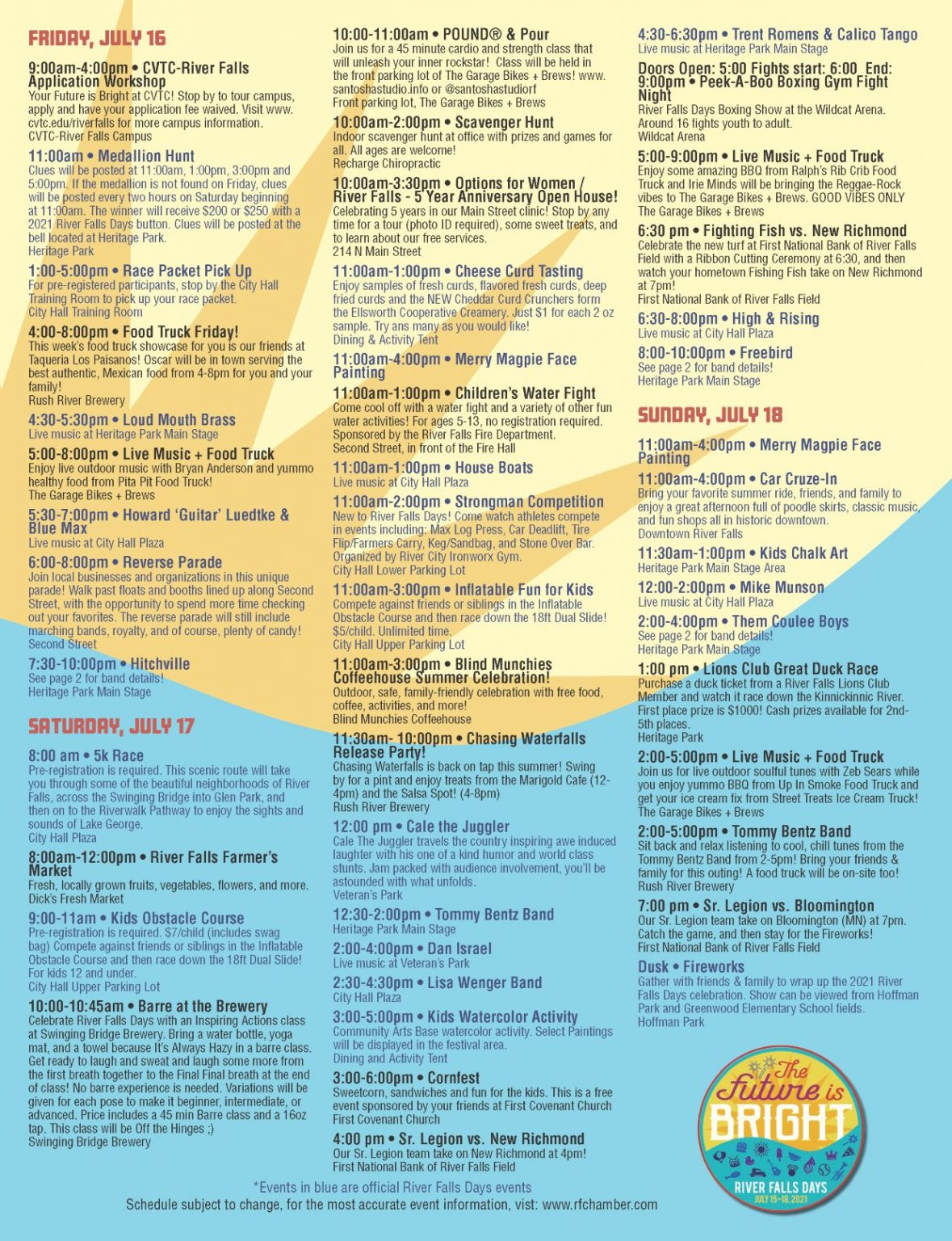 River Falls Days 2021 River Falls Area Chamber of Commerce & Tourism