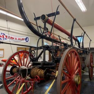 old trigger hand pumper fire fighting equipment