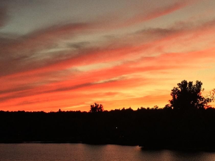 Sunset over Hannawa Pond, Hannawa Falls, NY