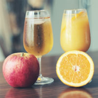 apple and orange beverages