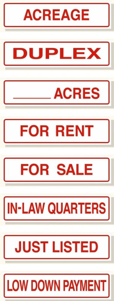 2 rider signs for rentals or sales