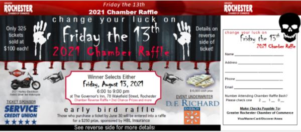 2021 Chamber Raffle Ticket image 2021 Chamber Raffle Ticket image