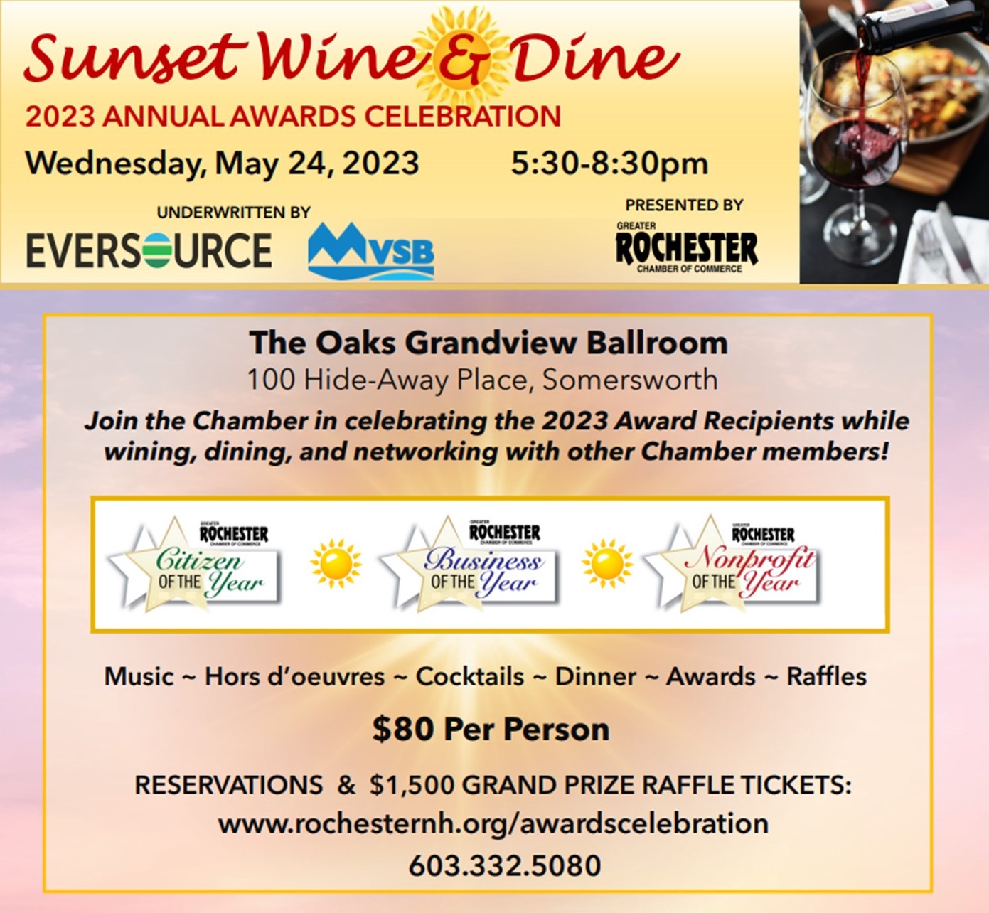 Sunset Wine & Dine Annual Awards Celebration