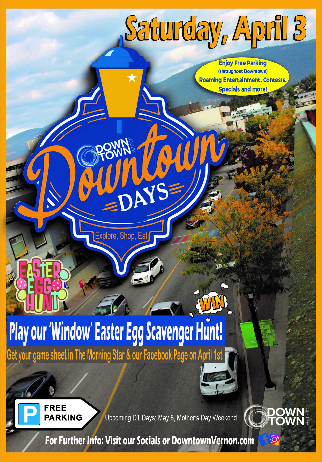 Downtown Days begin on Saturday, April 3rd! Downtown Vernon