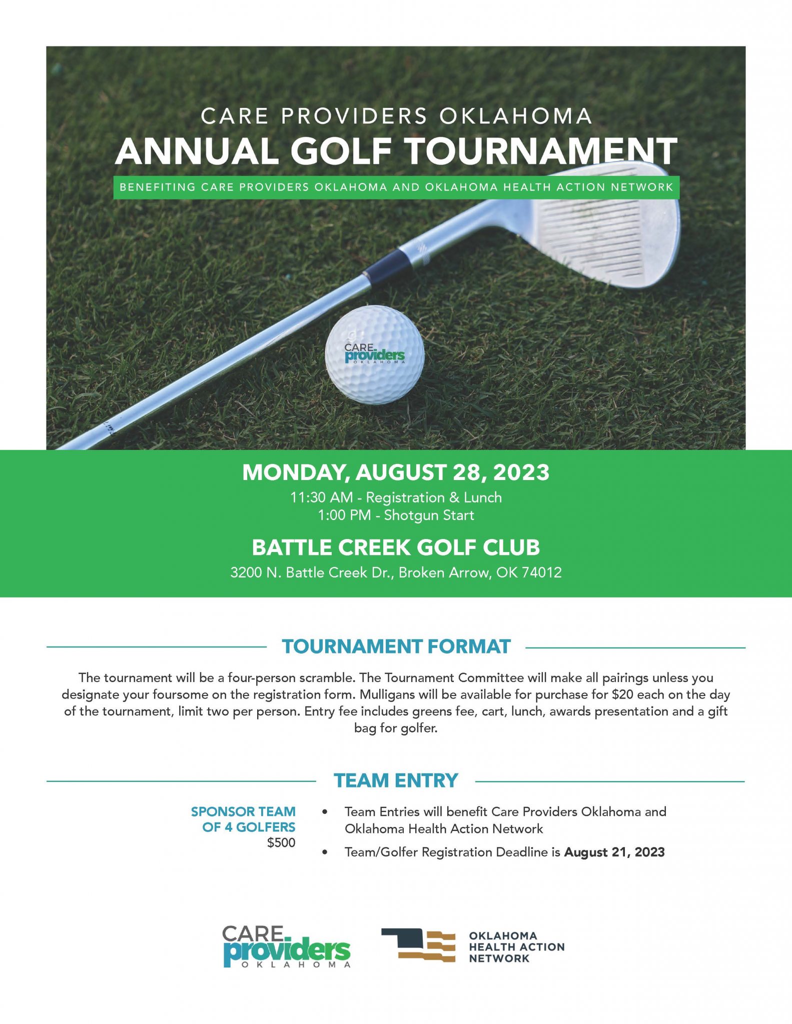 Golf Tournament Care Providers Oklahoma