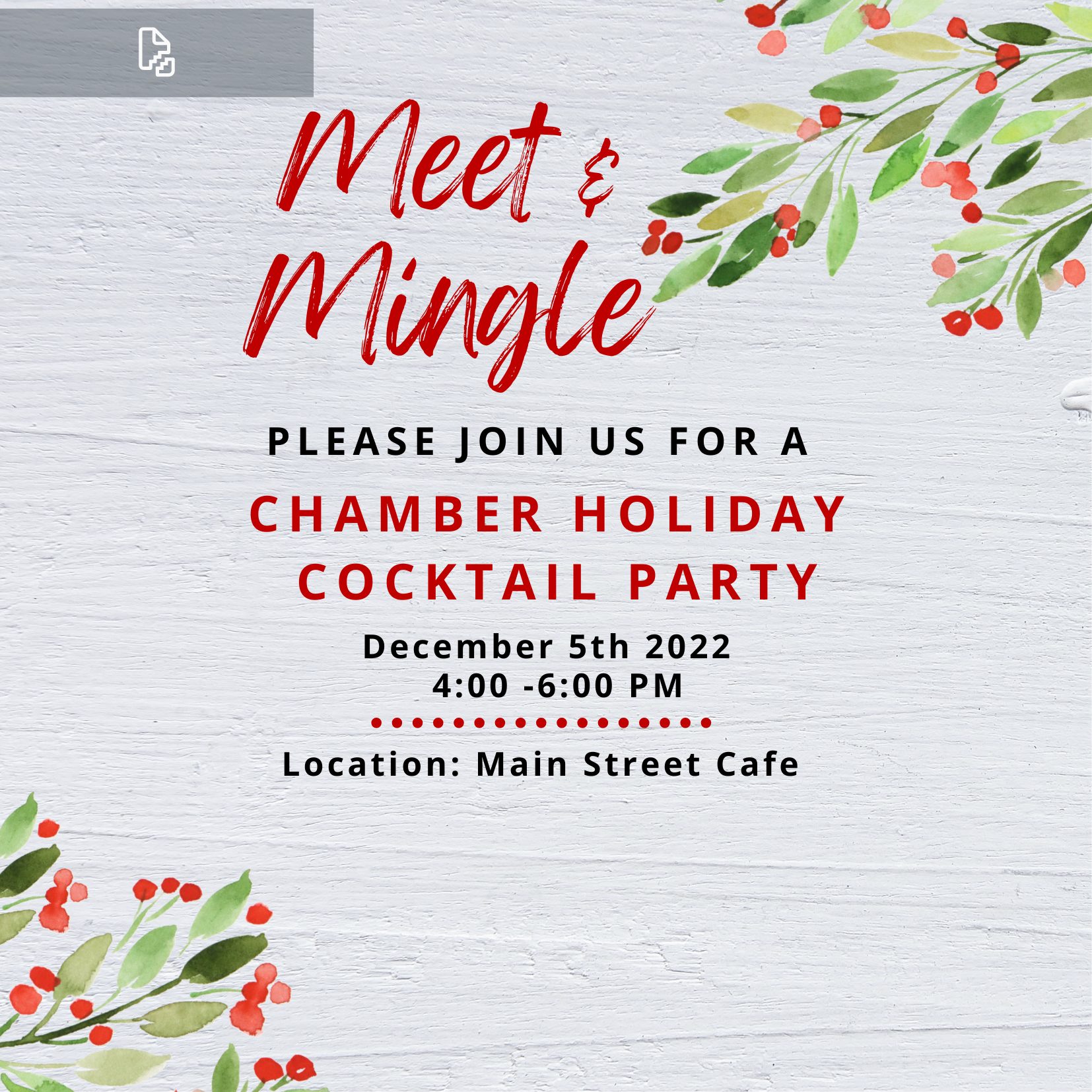 2022 Invite Chamber Holiday Party