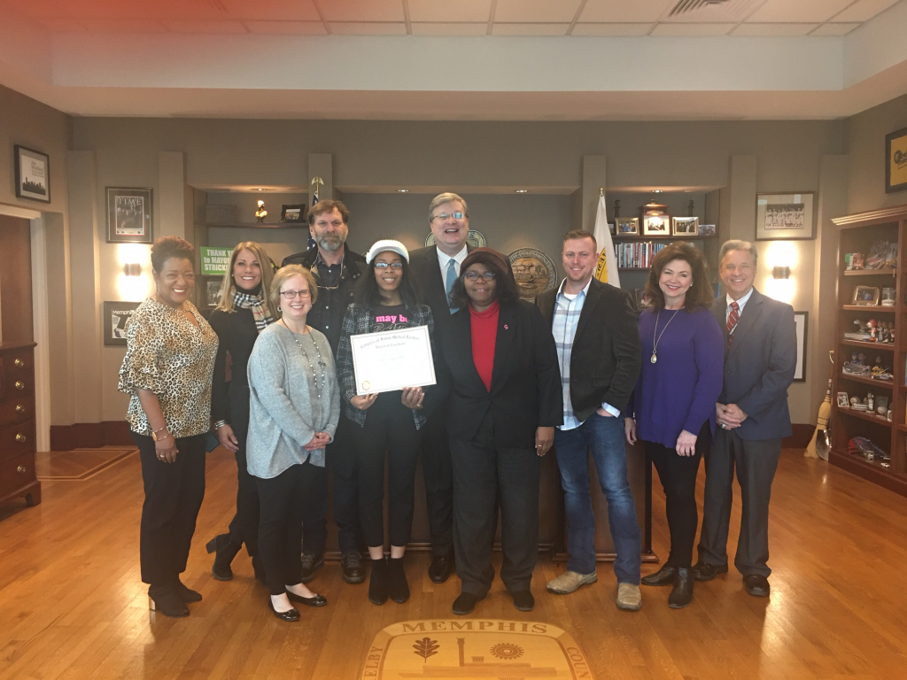 Mayor Strickland recognizes HBA staff member