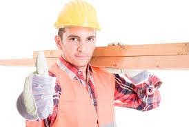 Builder with thumb up